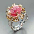 Vintage ring Natural Tourmaline Ring 925 Sterling Silver Size 8 /R470123
