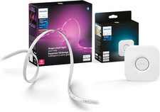 Philips Hue 10 Ft Smart LED Lightstrip Kit with Bridge - Works with Alexa Goog