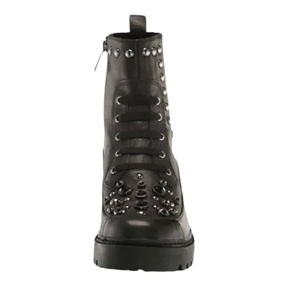 Botas Karl Lagerfeld Paris Breck Cuero Tachonado Negras Talla 9.5 $598 Foto 4 de 4