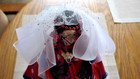 Native American Bridal Corn Husk Doll 12" Tall in Ceremonial Dress with Braids — photo 2