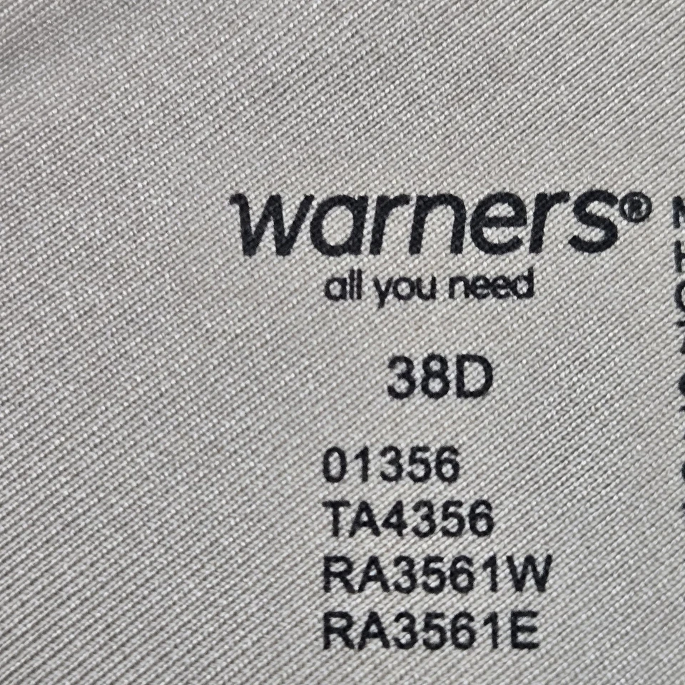 Warners Women Bra 38D Beige 01356 T Shirt Underwired Strap Adjustable - Image 4 of 4