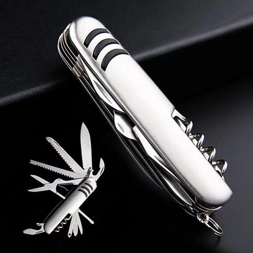 Coltello tascabile portatile 11 in 1 multiutensile apribottiglie emergenza esterno - Foto 14 di 24