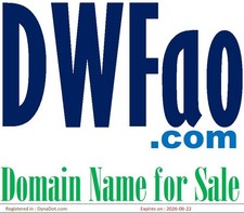 Website Domain Name for Sale- DWFao.com -5 Letters-Premium Brand Logo-No Reserve