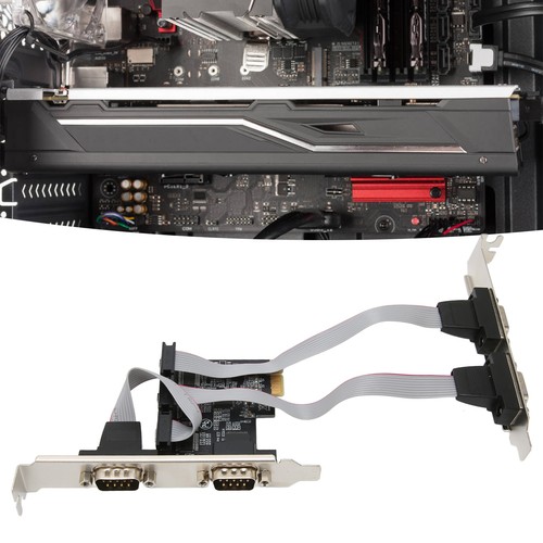 PCIE Expansion Card PCI Express X1 To Interface 4 RS232 Serial Ports Wide⊹ - Picture 9 of 12
