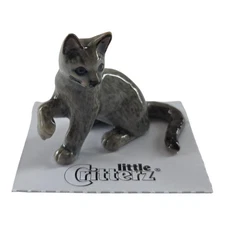 LITTLE CRITTERZ Cat Russian Blue "Silver" Miniature Figurine New FREE SHIP LC909