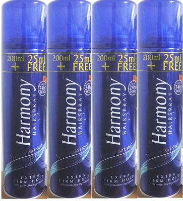 Harmony Extra Firm Hairspray 225 ml x 4