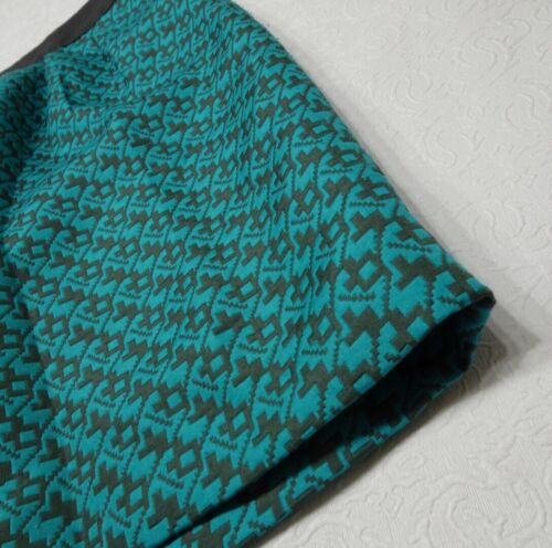 Gonna nera verde geometrica broccato Mossimo taglia small plissettata foderata - Foto 4 di 7