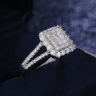 Rising Split Shank Ring For Valentine Gift 2.3 CT CZ Proposal Band Silver plated — photo 6