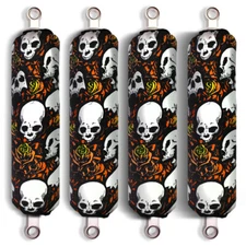 Orange Skull ShockCovers Can-Am Renegade Outlander 400 500 650 800 1000 (Set 4)