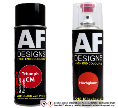 2K Spraydose Set für Triumph CM Tornado Red Basislack 2K Klarlack Sprühdose 400m