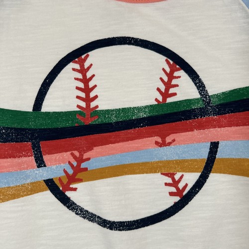 Gymboree Girls Baseball Shirt 3/4 Sleeve Size Large 10/12 NWT - Picture 3 of 6