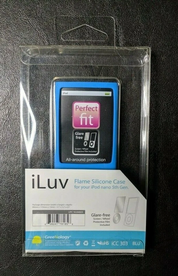 Funda blanda de silicona iLuv iCC303 azul llama para Apple iPod 5ta generación Nano Foto 2 de 2