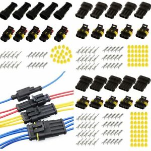 3 Pin Waterproof Sealed Electrical Wire Auto Car Connector Plug 10 Sets 12V
