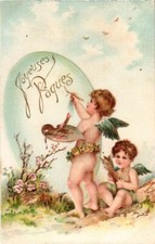 PC EASTER GREETINGS EMBOSSED FANTASY ANGELS (...