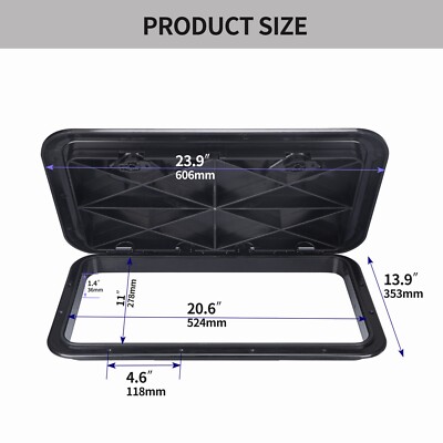 Boat Hatch White -Black 4'' 6'' 8'' Round Inspection Hatch & Boat Hatch Cover Lids
