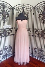 Q V248 BILL LEVKOFF 1167 PETAL PINK  255 STRAPLES SZ 10 BRIDESMAID GOWN DRESS