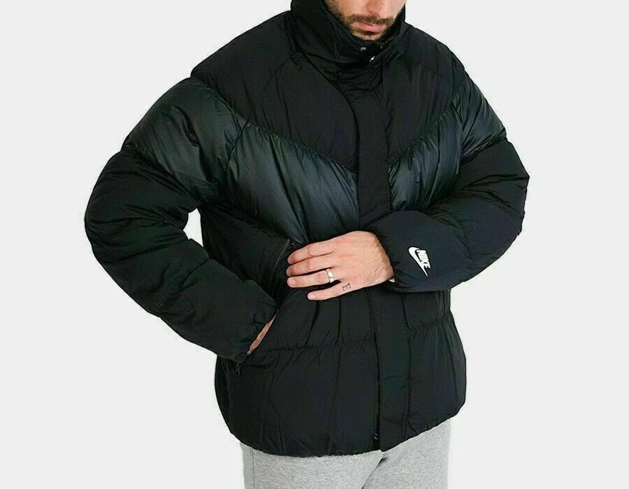 Trekken Robijn ondernemer Nike Sportswear Down Fill Puffer Jacket Chevron Panel Black XL 928893 010 |  eBay