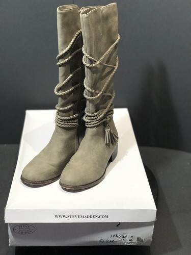 Stivali alla moda Steve Madden bambina JCHALLY tortora bambino taglia US 2 M - Foto 3 di 10