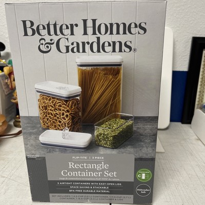 Better Homes & Gardens 3 Pack Flip-Tite Rectangular Food Storage Container Set