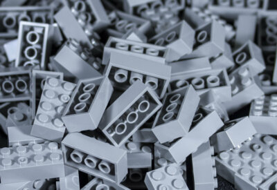 2X4 Bricks Light Gray 100 PK compatible with all Major Brands! 