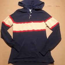 San Francisco Rugby Jersey VTG 80's Hooded Henley Pocket Pullover Adult Small
