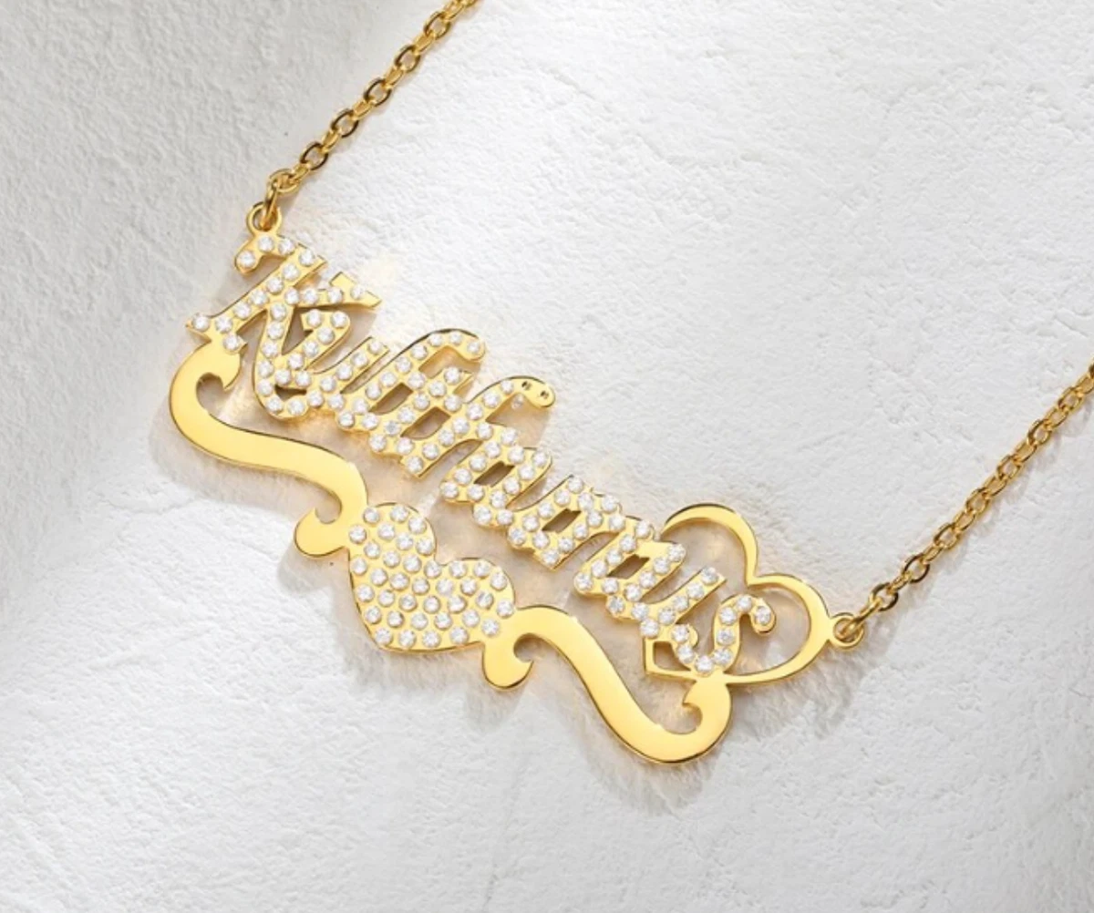 Rhinestone name necklace sale