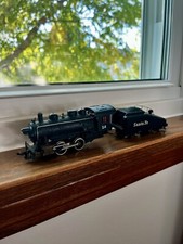 Vintage Mantua 0-4-0 Santa Fe Steam Locomotive Engine 24 w/ Tender NOT TESTED