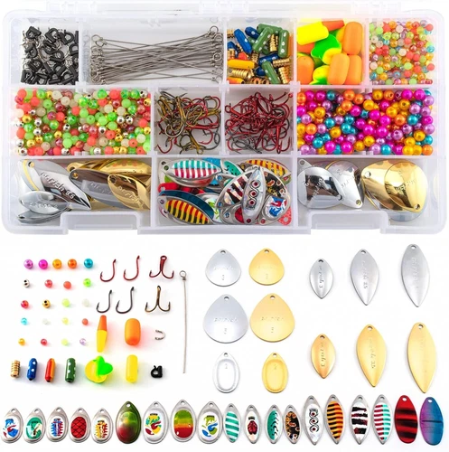 Dr.Fish 1310 Pieces Spinner Making Kit Lure Making Suppies Walleye Rig Spinner B