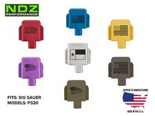 for Sig P320 Slide Cover Back Plate Aluminum Black Laser U.S. Flag Images