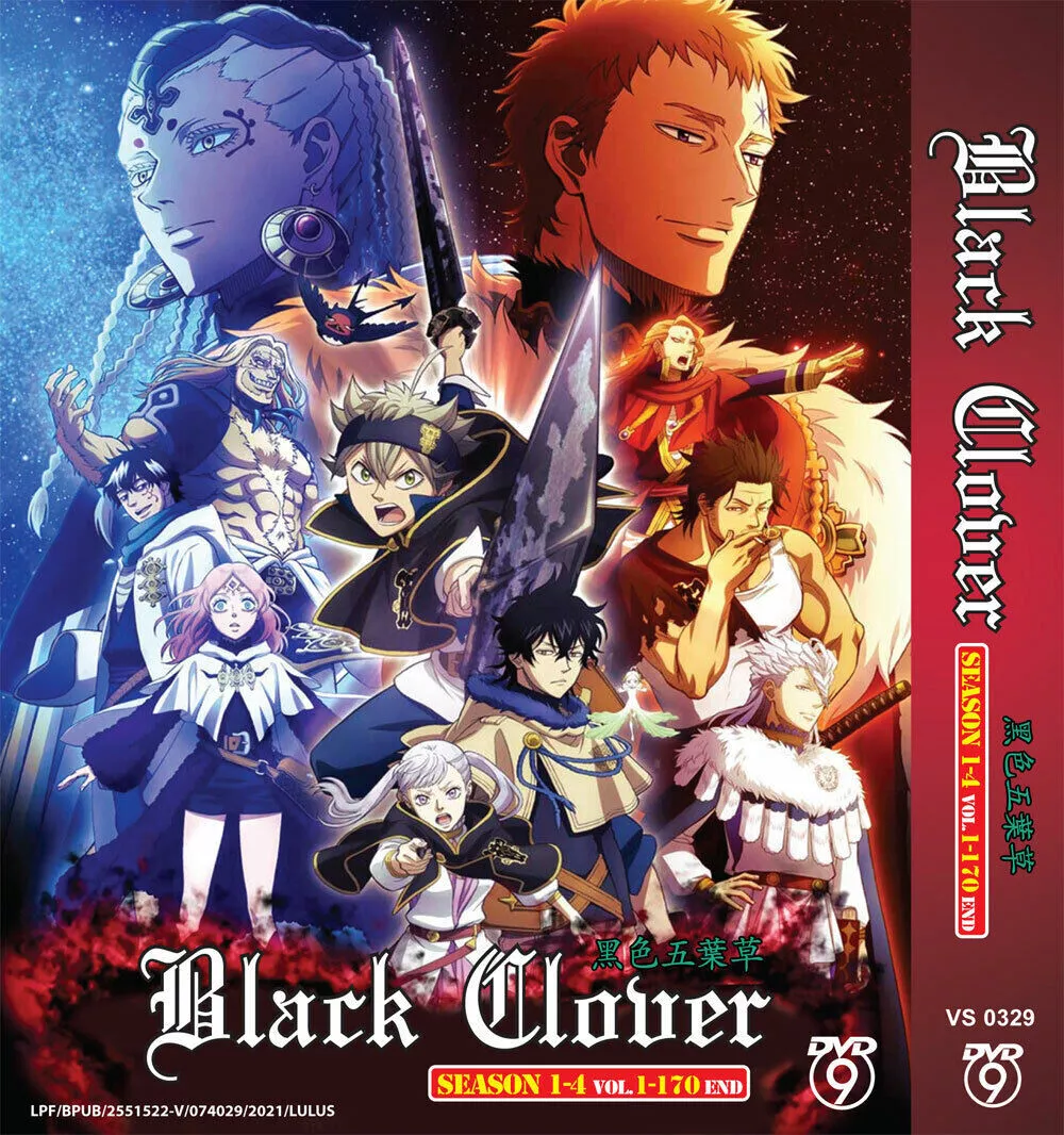 DVD Anime Black Clover Complete Boxset Season 1-4 Vol.1-170 End English  Dubbed