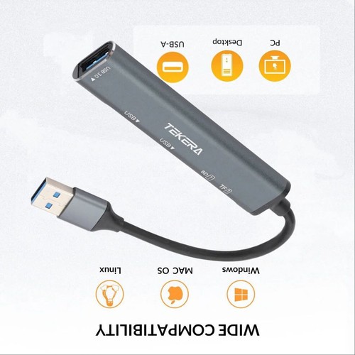 5 Ports USB 3.0 Multi Hub Adapter Charger TF SD Card Reader PC Macbook Extension - Picture 4 of 6