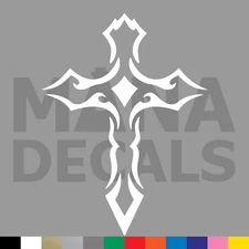 Tribal Cross Vinyl Die Cut Decal Sticker - Jesus Christ Christian Religious God