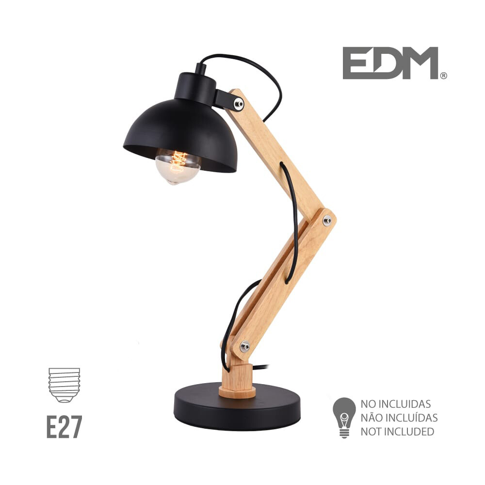 E3/32116 Flexo Arquitecto E27 Negro EDM