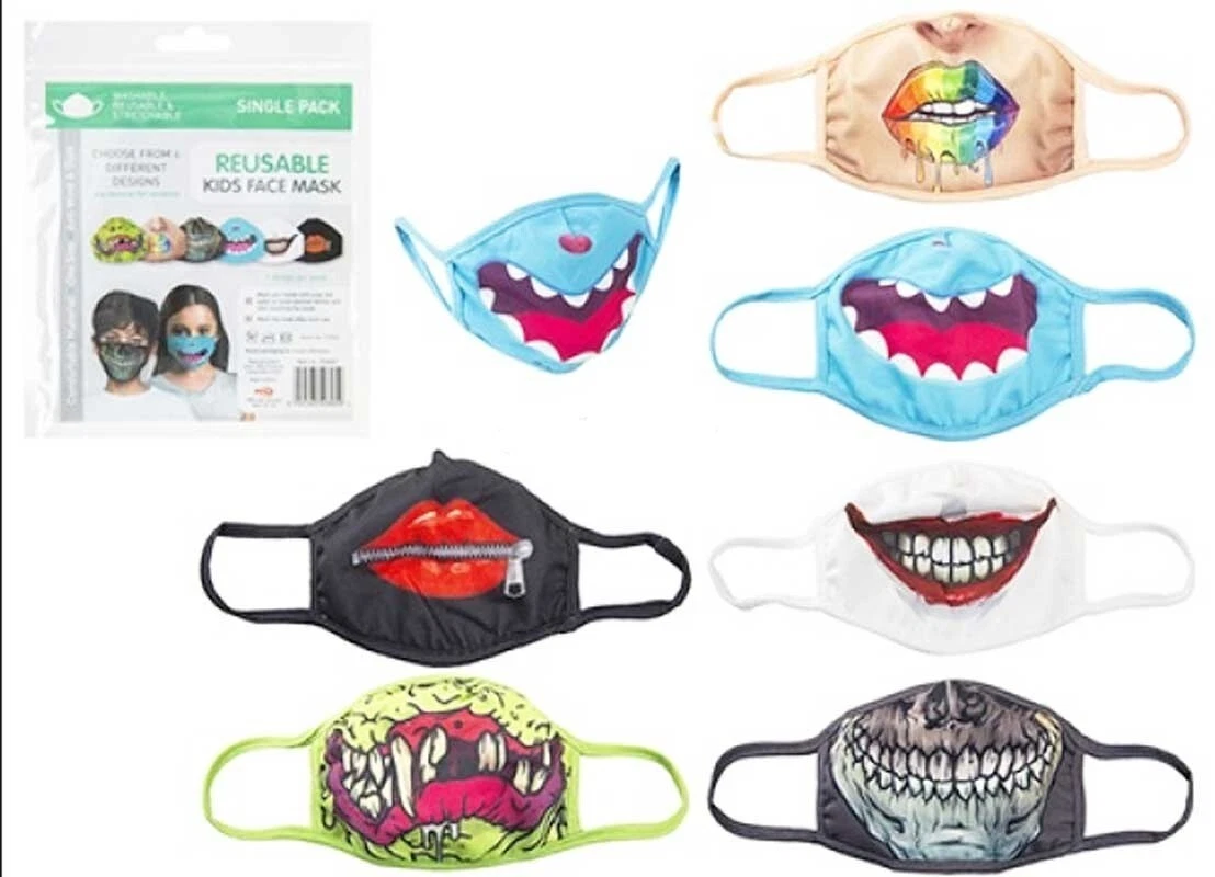 Bulk of 80 pieces Children Face Mask Mouth Protection Cover Washable Reusable