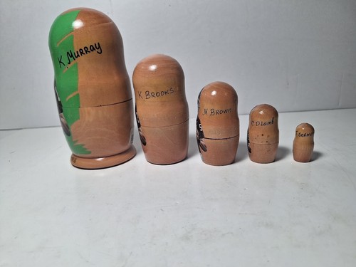 Oklahoma Sooners Nesting Doll/Handmade/5-pc Set/Russia - Picture 2 of 4