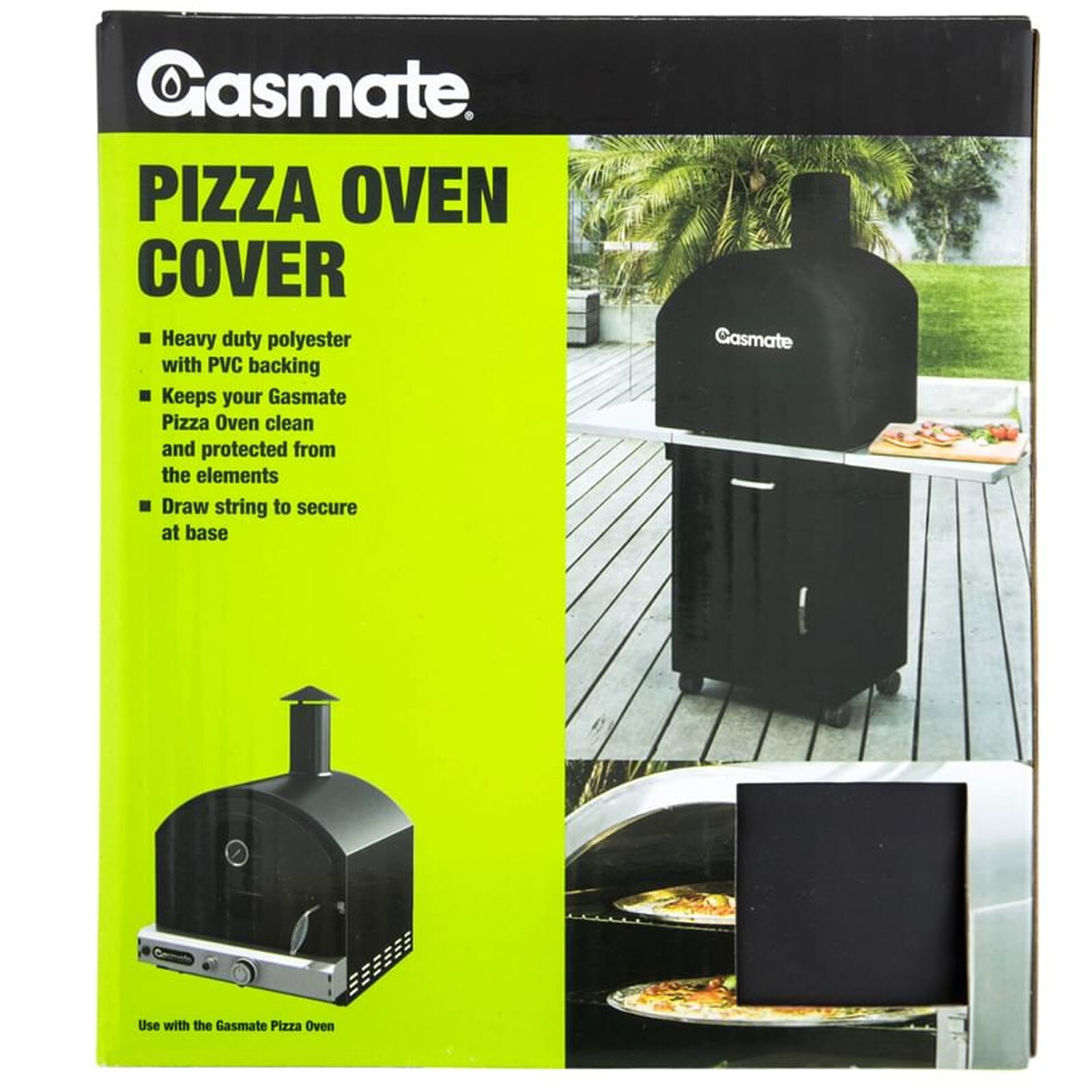 Gasmate Pizza Oven Cover Heavy Duty Polyester PVC Backing UV Water