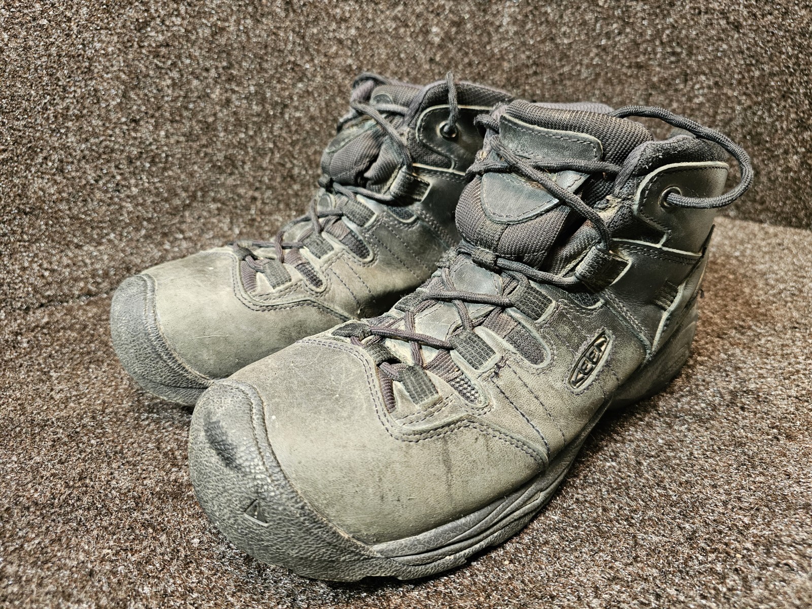 Keen Dry Scarpe da Lavoro Uomo 10D Marrone Nero Stivali Punta Acciaio ASTM F2413 18