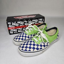 Vans Era Lace Up Blue / White Checkered Green US Mens size 6 US Womens 7.5