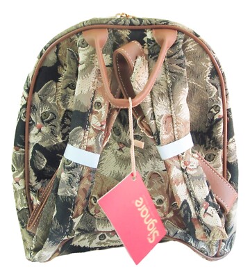 Cats & Kittens Design Tapestry Backpack or Rucksack Signare 