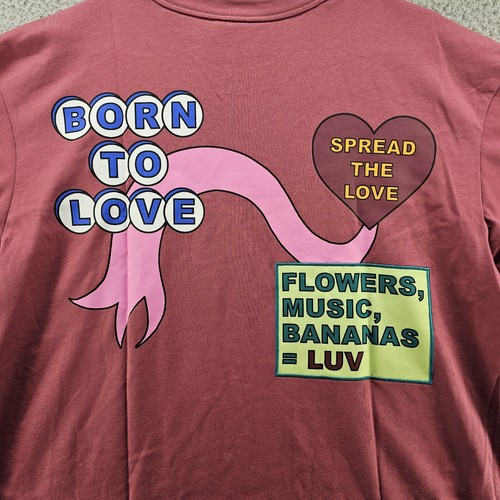 Scotch & Soda Shirt Mens XL Burgundy Relaxed Fit Born To Love Short Sleeve Crew - Picture 10 of 13