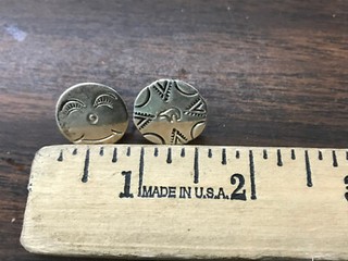 lot of 2 sterling silver rrl navajo golf ball markers