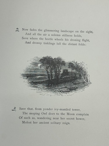 Antique Thomas Gray Elegy 1883 Estes Lauriat Book Hardcover Country Churchyard - Picture 10 of 22
