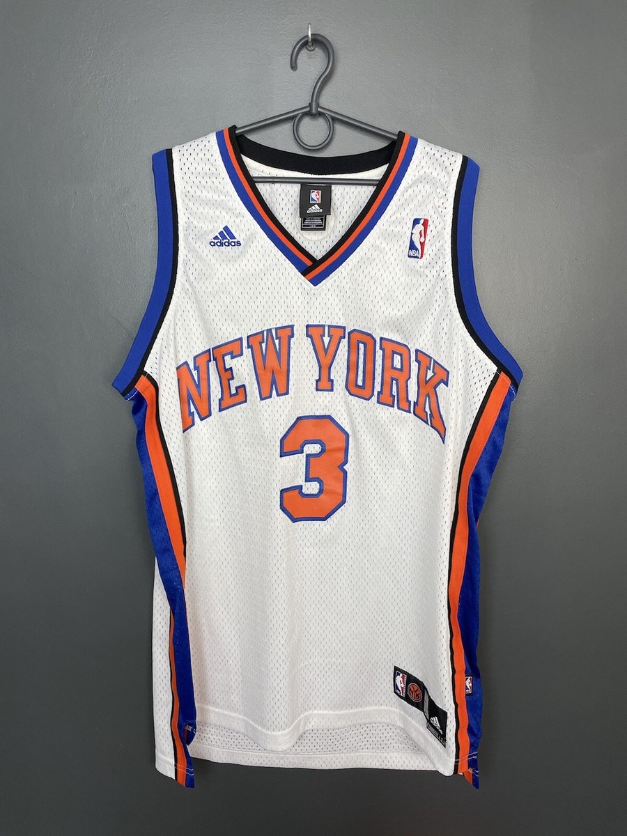 NEW YORK KNICKS NBA BASKETBALL AUTHENTIC JERSEY #3 MARBURY ADIDAS