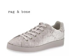 FREE SHIPPING NEW Rag Bone Gray Velvet Low top sneakers