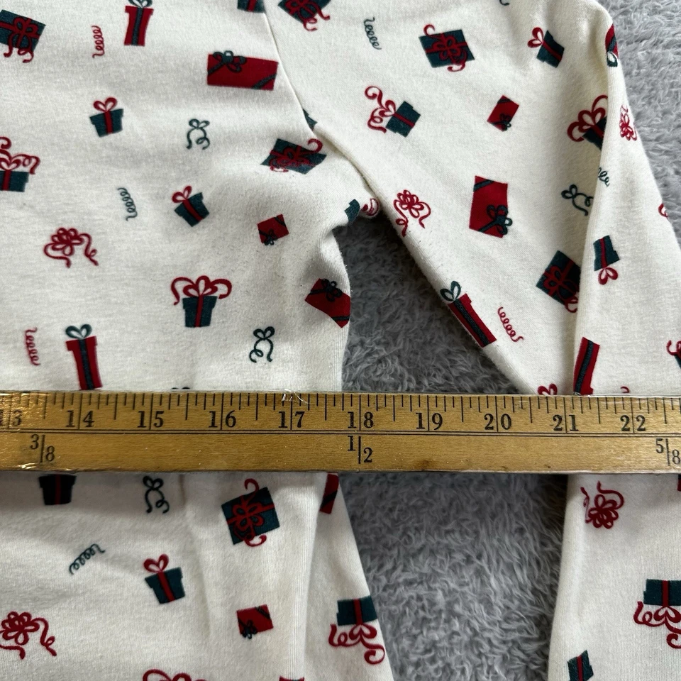 Camisa Patrón Navidad Mujer XL (16-18) Blanco Cuello Tortuga Retro Grandmacore Foto 3 de 4