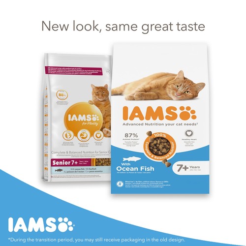 IAMS Complete Dry Cat Food for Senior 7+ Cats with Ocean Fish 800 g - Picture 2 of 8
