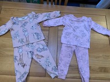 girls pink pyjamas 12 - 23 months disney