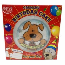 Hatchwell Doggy Birthday Cake Crunchy Dog Puppy Gift Cereal Treat 10cm