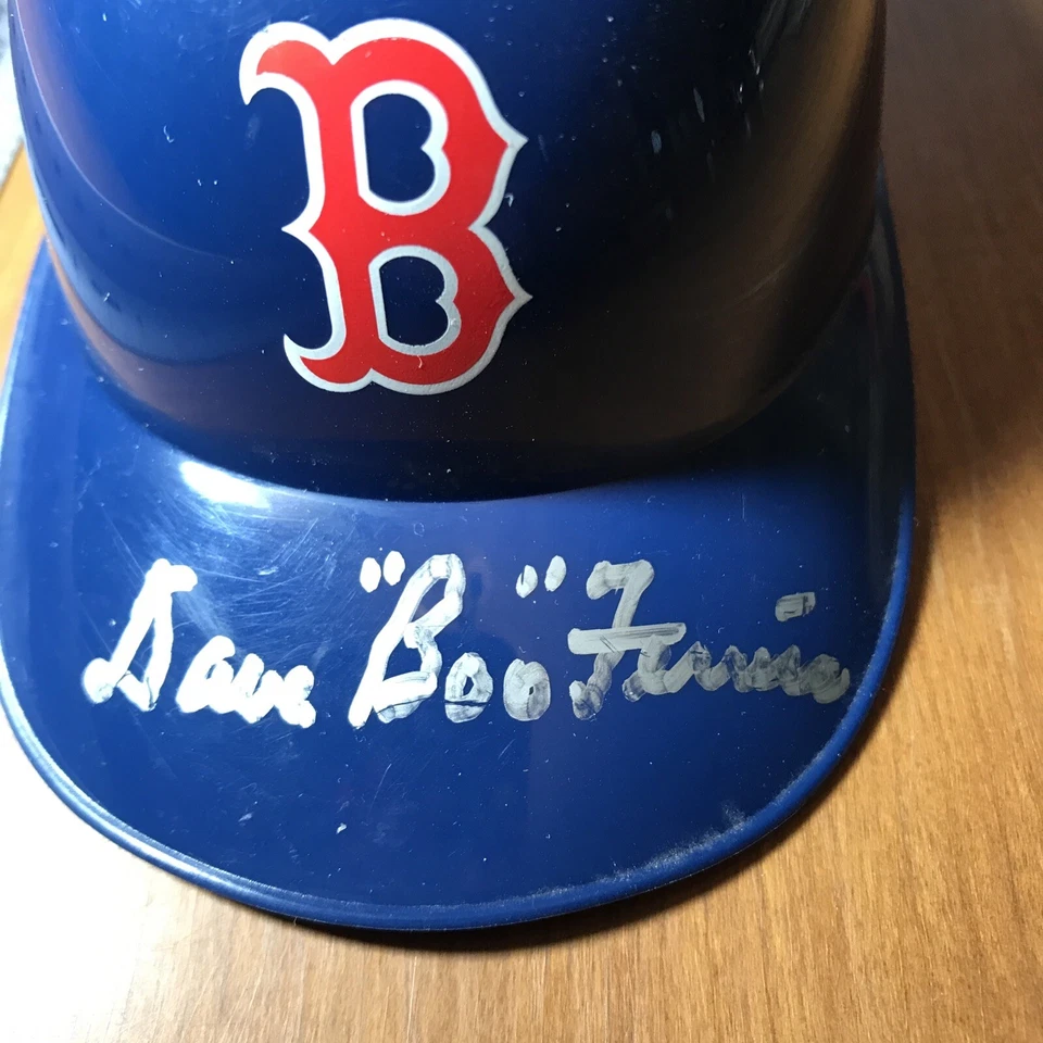 Dave Boo Ferriss Signed Small Plastic Batter Helmet Boston Red Sox - Image 2 of 4