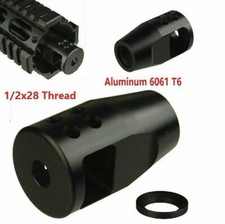 US Ultra-Lite, Low Concussion 1/2x28 Muzzle Brake Compensator for .223/5.56/.22